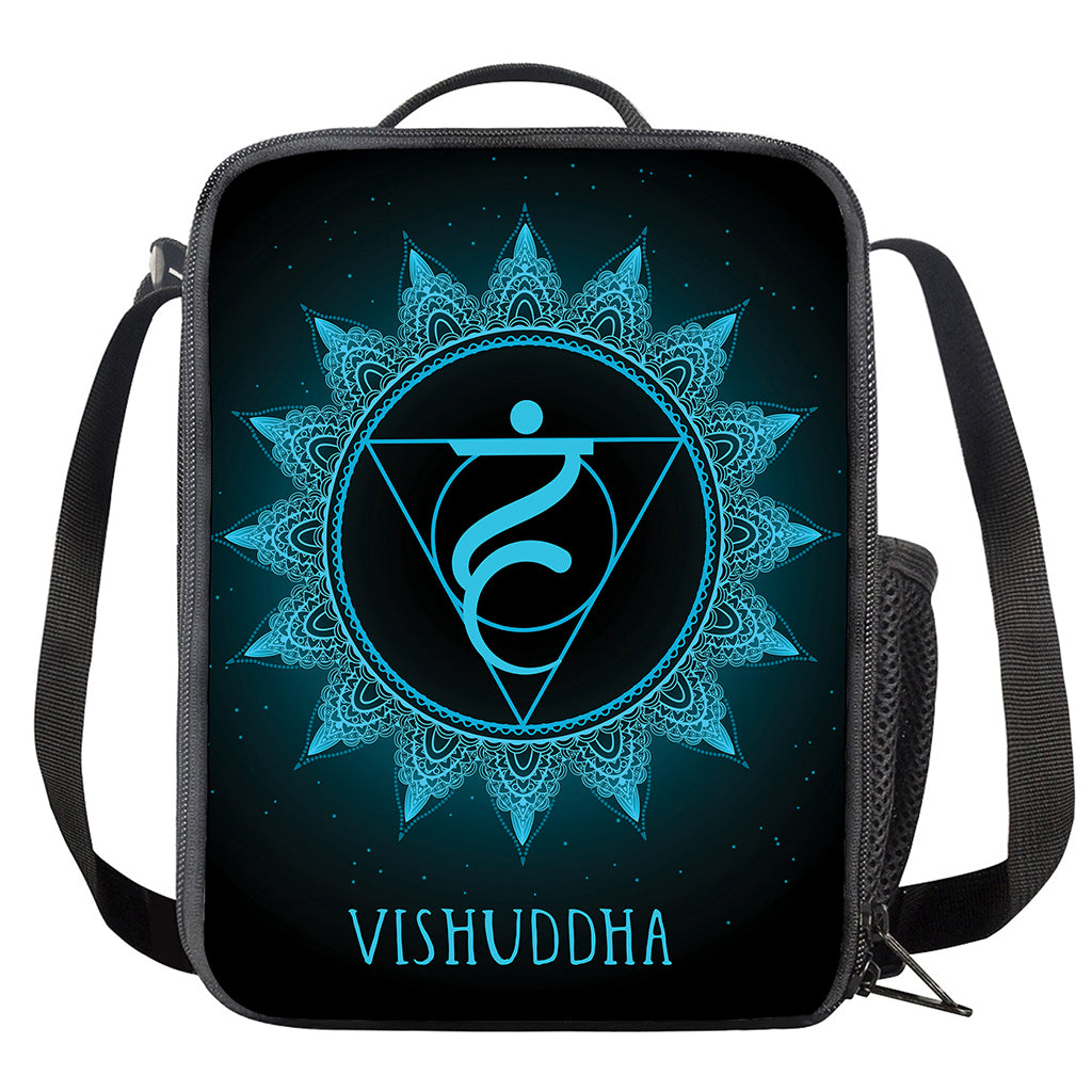 Vishuddha Chakra Symbol Print Crossbody Lunch Bag