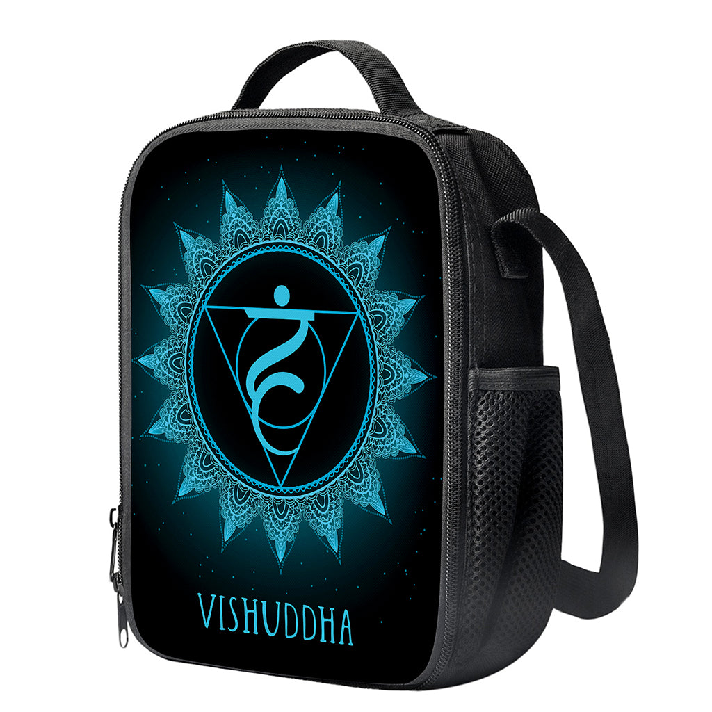 Vishuddha Chakra Symbol Print Crossbody Lunch Bag