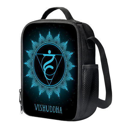 Vishuddha Chakra Symbol Print Crossbody Lunch Bag