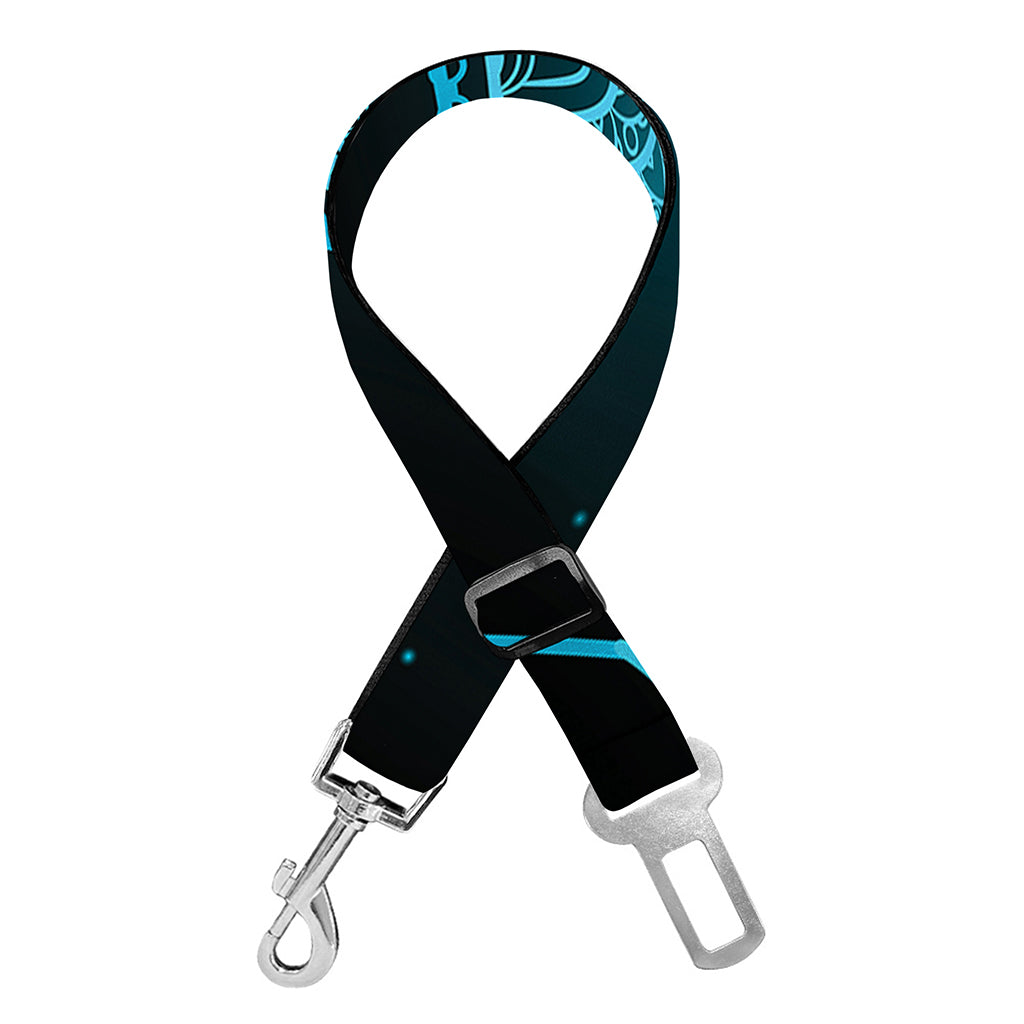 Vishuddha Chakra Symbol Print Dog Seat Belt