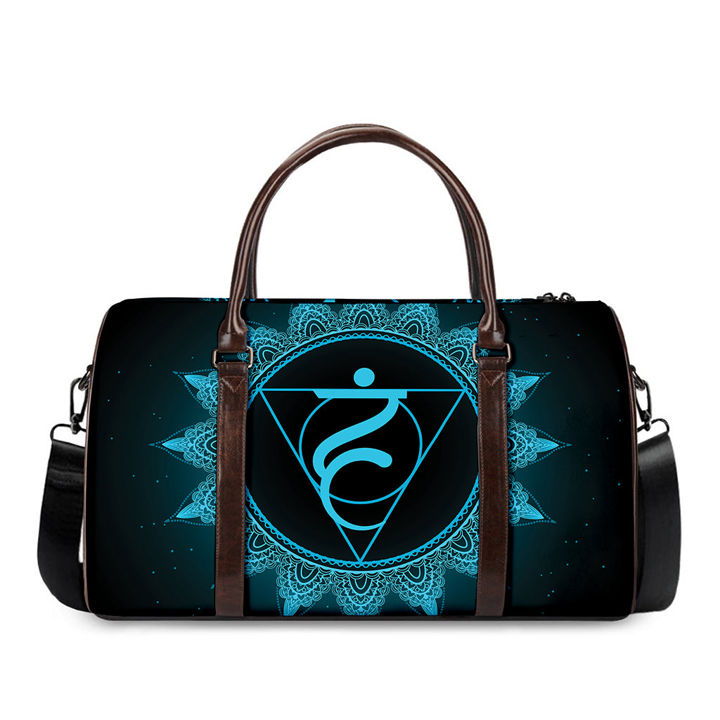 Vishuddha Chakra Symbol Print Duffle Bag