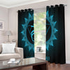 Vishuddha Chakra Symbol Print Extra Wide Grommet Curtains