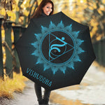 Vishuddha Chakra Symbol Print Foldable Umbrella
