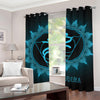 Vishuddha Chakra Symbol Print Grommet Curtains