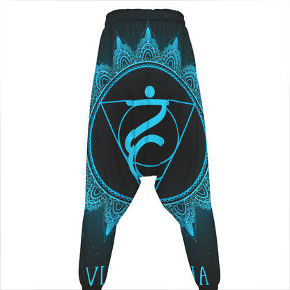 Vishuddha Chakra Symbol Print Hammer Pants