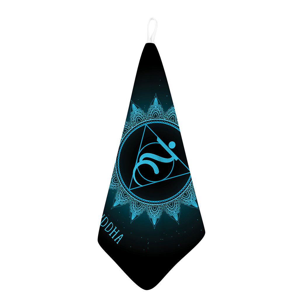 Vishuddha Chakra Symbol Print Hand Towel