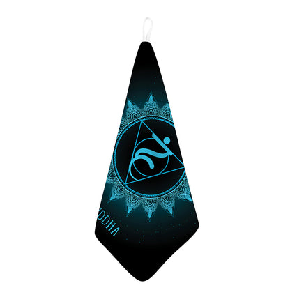 Vishuddha Chakra Symbol Print Hand Towel