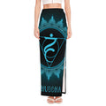 Vishuddha Chakra Symbol Print High Slit Maxi Skirt