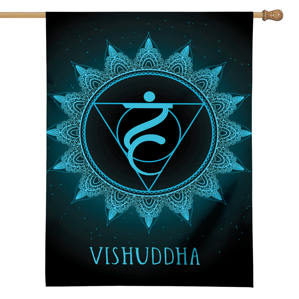 Vishuddha Chakra Symbol Print House Flag