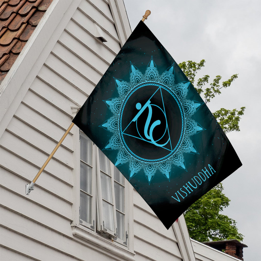 Vishuddha Chakra Symbol Print House Flag