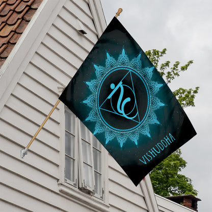 Vishuddha Chakra Symbol Print House Flag