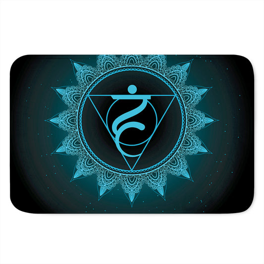 Vishuddha Chakra Symbol Print Indoor Door Mat