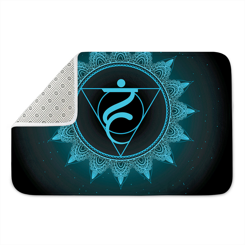 Vishuddha Chakra Symbol Print Indoor Door Mat
