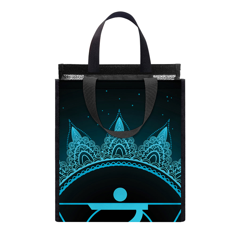 Vishuddha Chakra Symbol Print Insulated Lunch Tote