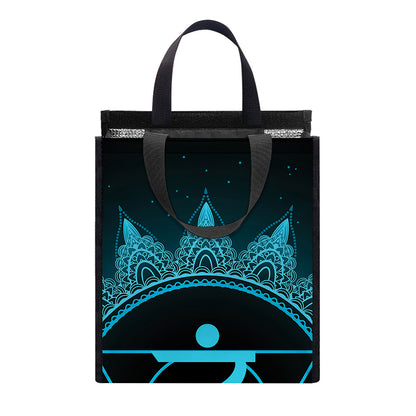 Vishuddha Chakra Symbol Print Insulated Lunch Tote
