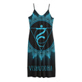 Vishuddha Chakra Symbol Print Jersey Midi Cami Dress