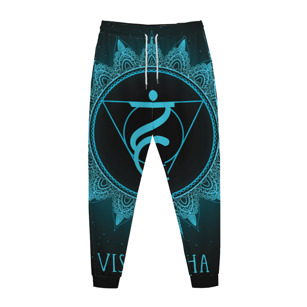 Vishuddha Chakra Symbol Print Jogger Pants