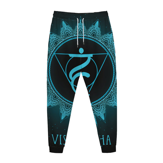Vishuddha Chakra Symbol Print Jogger Pants