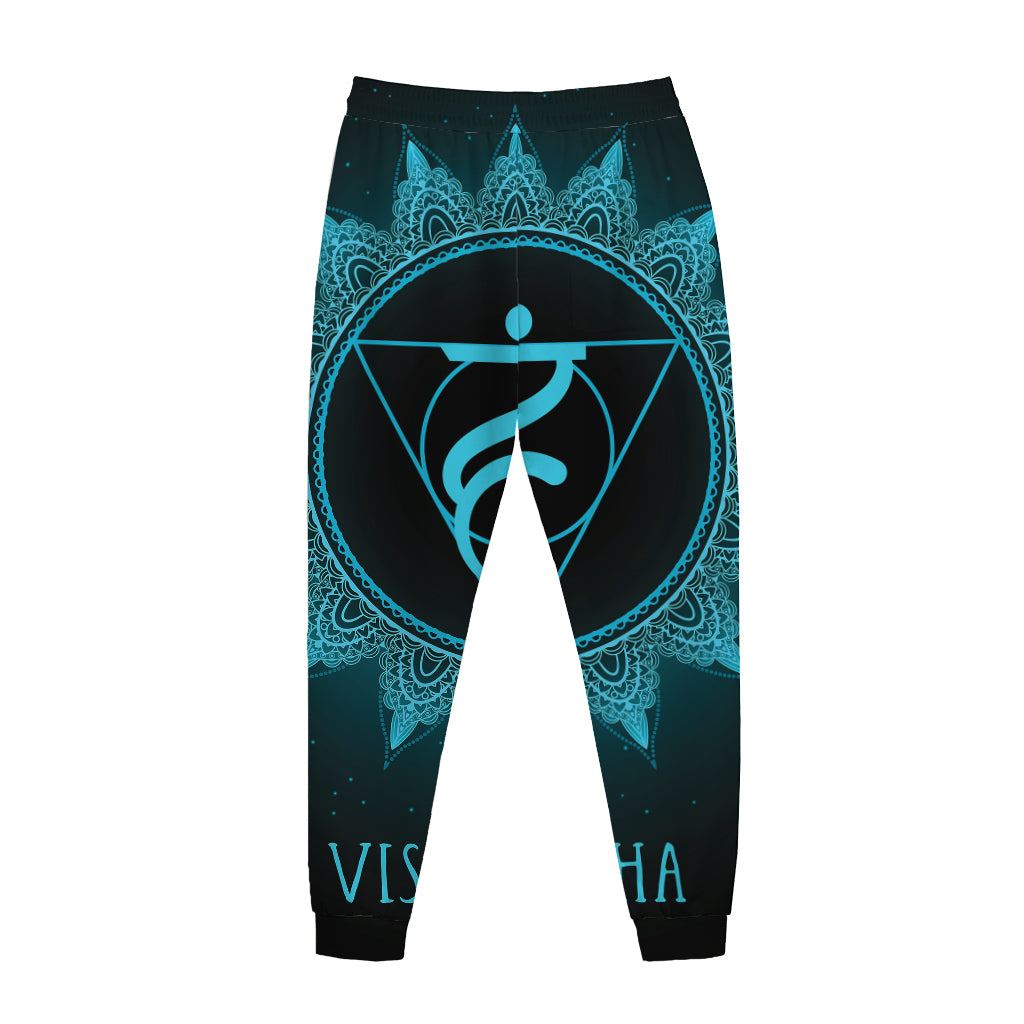 Vishuddha Chakra Symbol Print Jogger Pants