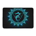 Vishuddha Chakra Symbol Print Kitchen Mat