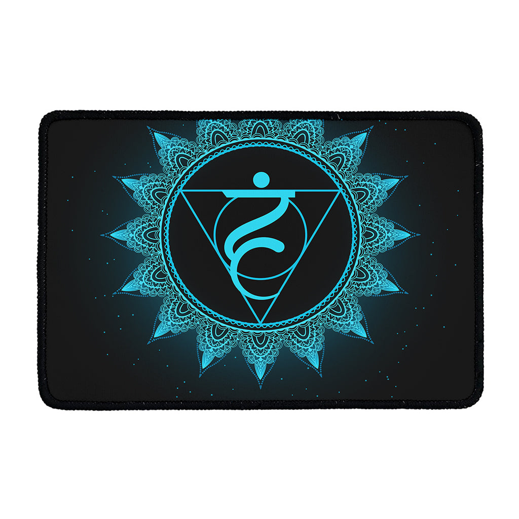 Vishuddha Chakra Symbol Print Kitchen Mat