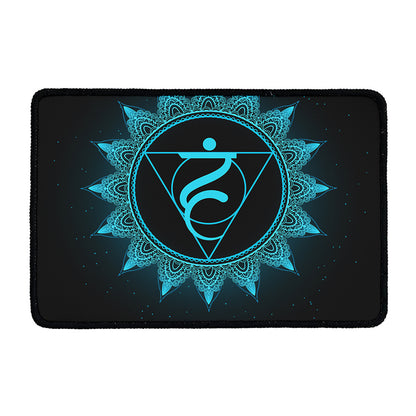 Vishuddha Chakra Symbol Print Kitchen Mat