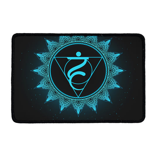 Vishuddha Chakra Symbol Print Kitchen Mat