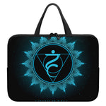 Vishuddha Chakra Symbol Print Laptop Sleeve With Handle