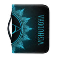 Vishuddha Chakra Symbol Print Leather Bible Cover