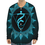 Vishuddha Chakra Symbol Print Long Sleeve Baseball Jersey