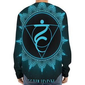 Vishuddha Chakra Symbol Print Long Sleeve Baseball Jersey