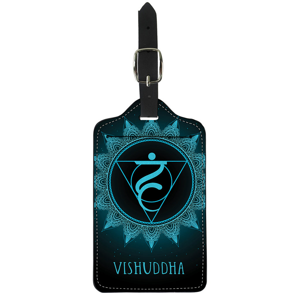 Vishuddha Chakra Symbol Print Luggage Tag