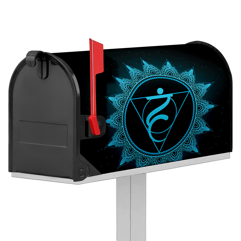 Vishuddha Chakra Symbol Print Mailbox Cover