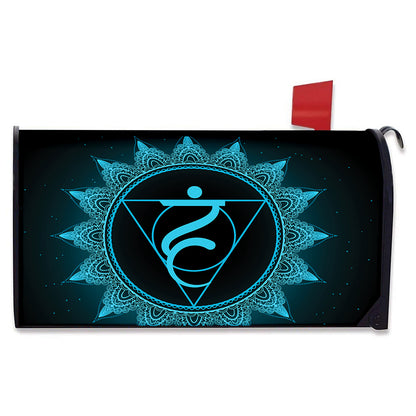 Vishuddha Chakra Symbol Print Mailbox Cover