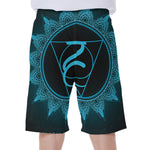Vishuddha Chakra Symbol Print Men's Beach Shorts