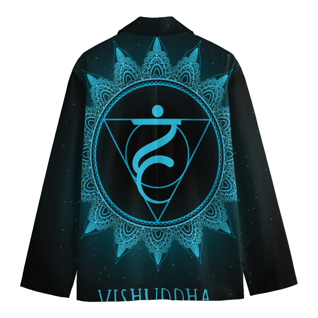 Vishuddha Chakra Symbol Print Men's Blazer