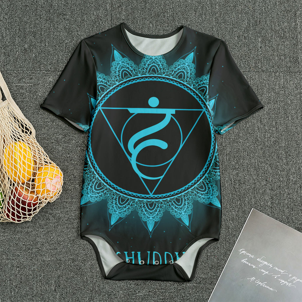 Vishuddha Chakra Symbol Print Men's Bodysuit