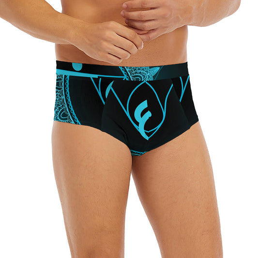 Vishuddha Chakra Symbol Print Men's Briefs