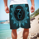 Vishuddha Chakra Symbol Print Men's Cargo Shorts