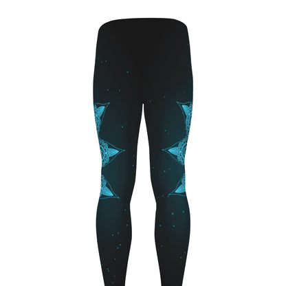 Vishuddha Chakra Symbol Print Men's leggings