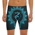 Vishuddha Chakra Symbol Print Men's Long Boxer Briefs