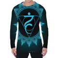 Vishuddha Chakra Symbol Print Men's Long Sleeve T-Shirt