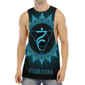 Vishuddha Chakra Symbol Print Men's Muscle Tank Top