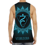 Vishuddha Chakra Symbol Print Men's Muscle Tank Top