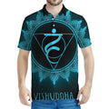 Vishuddha Chakra Symbol Print Men's Polo Shirt