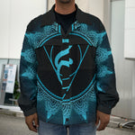 Vishuddha Chakra Symbol Print Men's Shirt Jacket