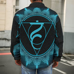 Vishuddha Chakra Symbol Print Men's Shirt Jacket