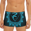 Vishuddha Chakra Symbol Print Men's Short Boxer Briefs