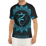 Vishuddha Chakra Symbol Print Men's Short Sleeve Rash Guard