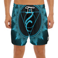 Vishuddha Chakra Symbol Print Men's Split Running Shorts